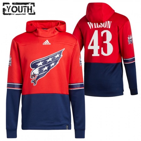 Dětské Washington Capitals Tom Wilson 43 2020-21 Reverse Retro Pullover Mikiny Hooded